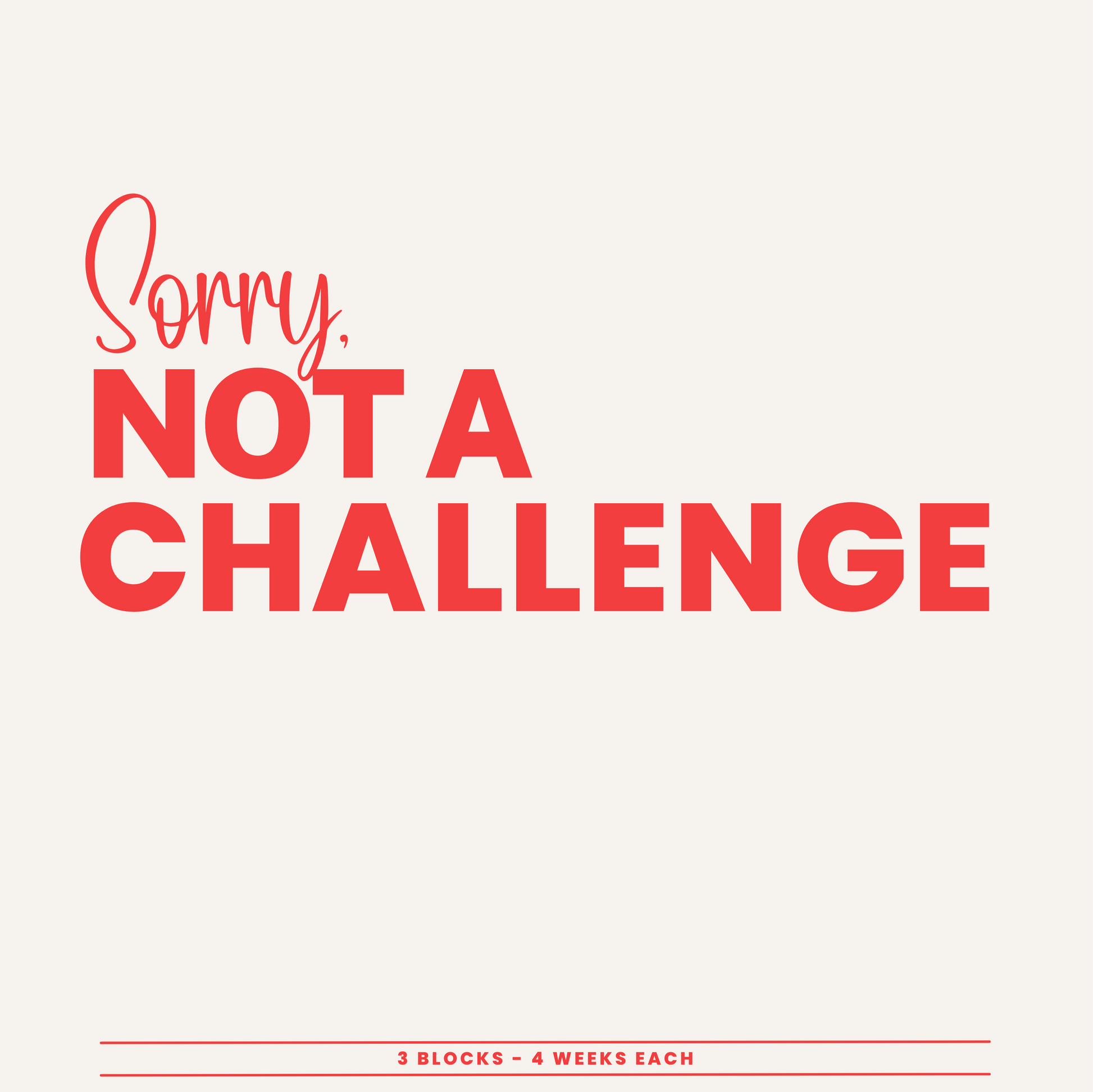 Our "Not-A-Challenge" Challenge