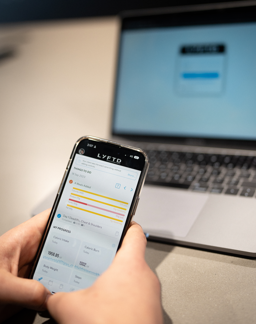 Online training and nutrition coaching app